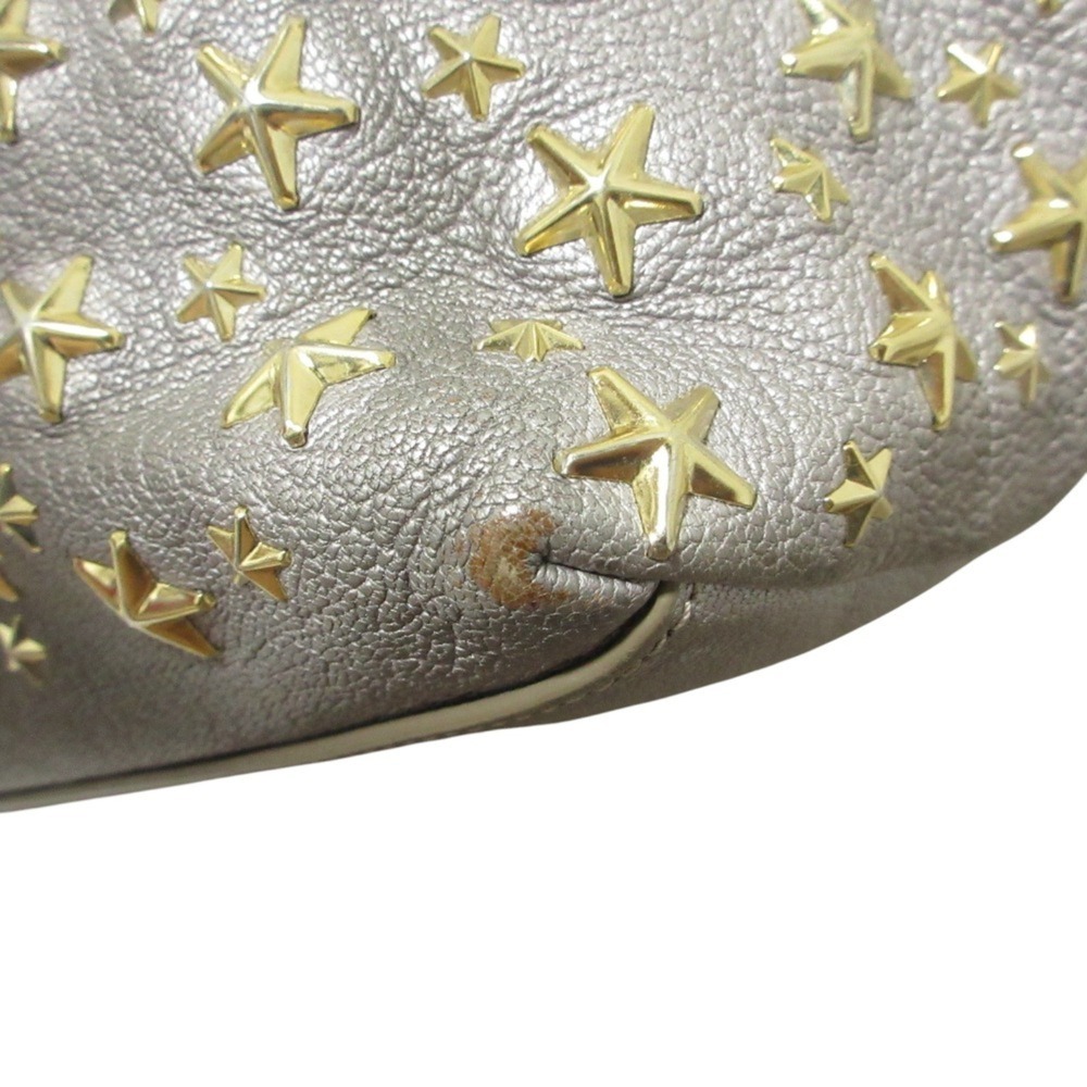 JIMMY CHOO Sasha M Star Studded Leather Tote Bag, Silver, Women's - Picture 13 of 14